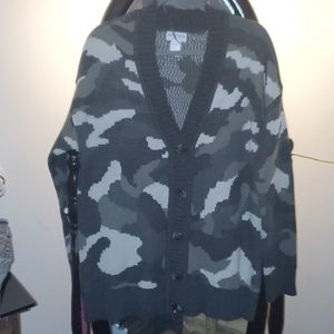 Camo Button Sweater by Arizona